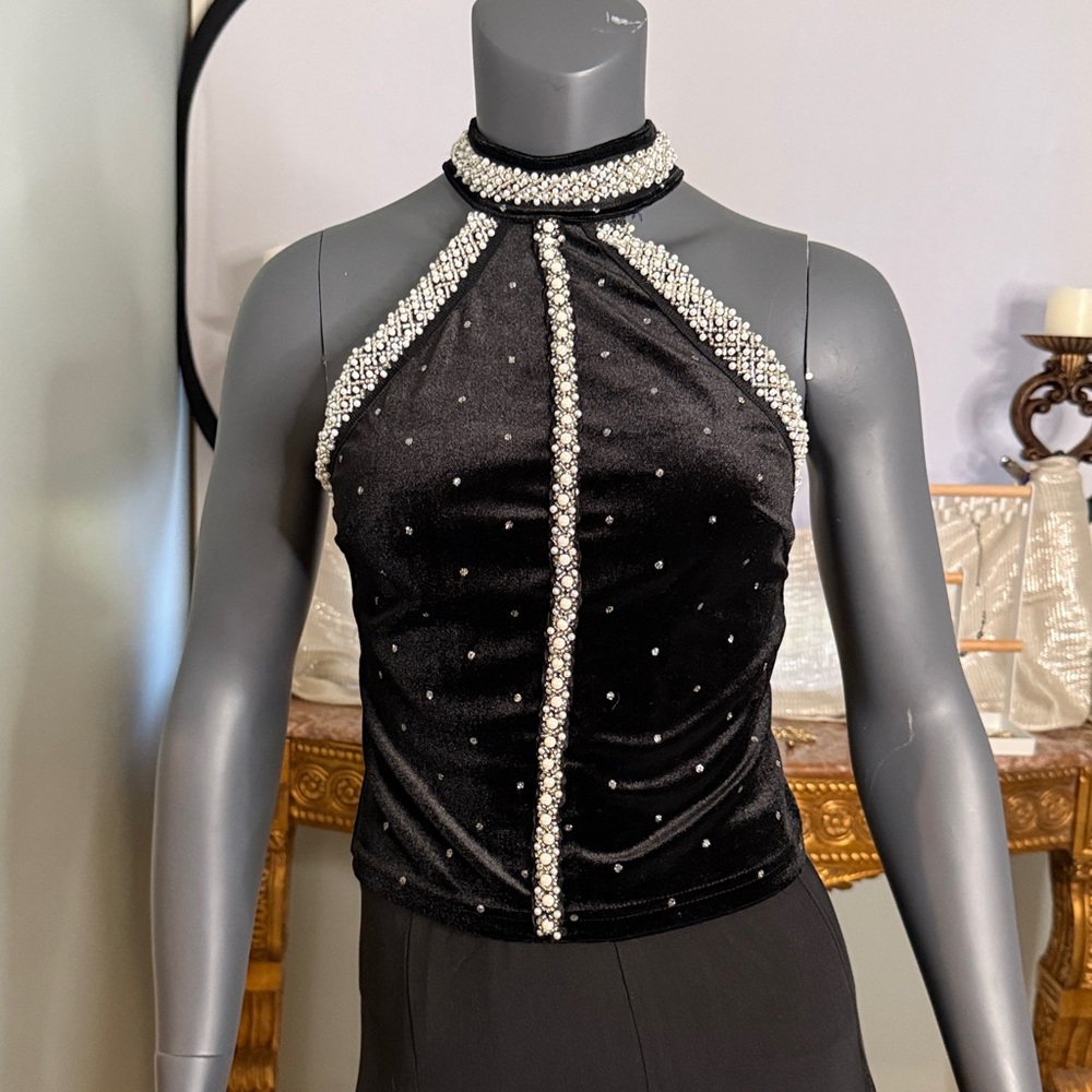 SHEIN Black Top with Silver Accents